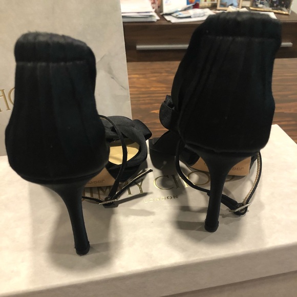 Jimmy Choo Macy Satin Heels - Picture 3 of 7